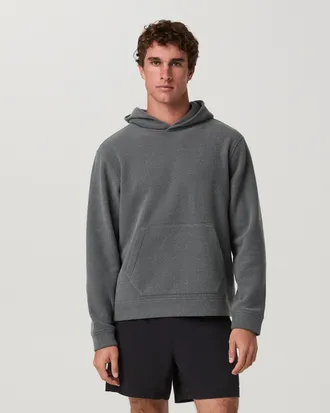 Vuori Clothing Beach Fleece Pullover Hoodie | Dark Pewter Heather | Medium