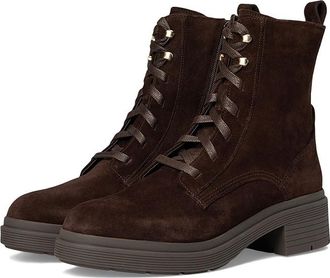 Cole Haan Cherise Lace-up Lug Boots Womens Boots Dark Chocolate Suede Waterproof : 10.5 B - Medium, Leather
