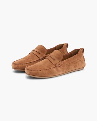 Tommy Hilfiger Core Hilfiger Heren Su&egrave;de Rijders - Coconut Grove Su&egrave;de Rijders in Tan