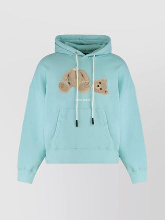 Palm Angels cotton logo-embroidered hoodie