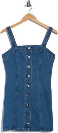 Vigoss Button Front Denim Dress in Medium Wash at Nordstrom Rack, Size X-Large