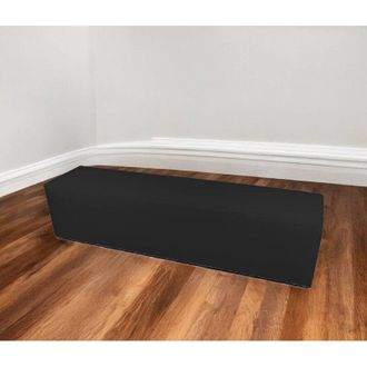 Dmora Dmora - Puf Abra, Sill&oacute;n Multiusos, Puf, Puf Reposapi&eacute;s, Made In Italy, 180x40 H42 Cm, Negro