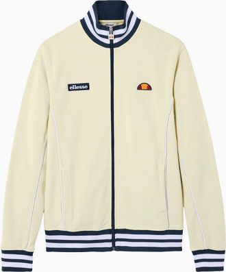 Ellesse Mens Ellesse Milan Track Jacket Light Yellow/Navy - Size: 44/Regular