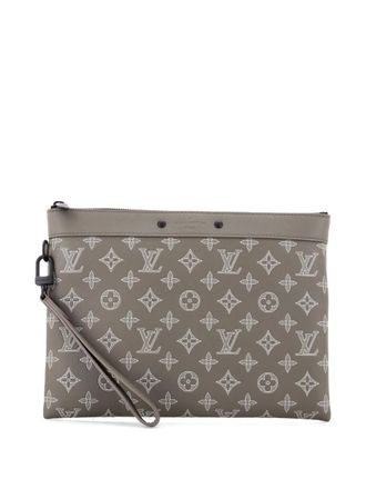 Louis Vuitton Pochette To-Go Monogram Eclipse Canvas MM pouch - women - Fabric - One Size - Grey