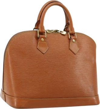 Louis Vuitton Alma Handbag Epi Leather Brown Leather Handbag (Pre-Owned)