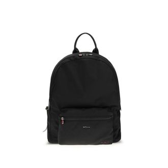 Kiton Black Nylon Mens Backpack