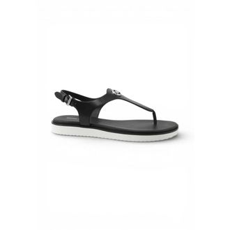 Michael Kors Val Leather Thong Sandal - female - Michael Kors - Flat Sandals - Black - 5 1/2 UK - Shoes