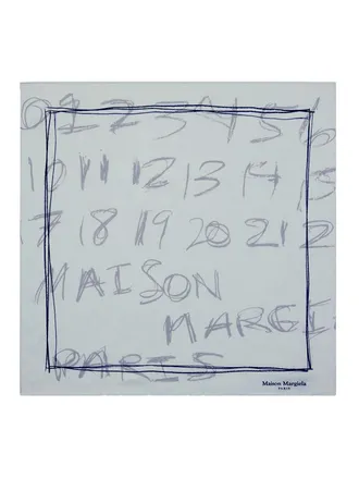 Maison Margiela Womens Scarfs Blue Silk