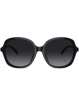 Coach Occhiali da sole tondi oversize - Nero