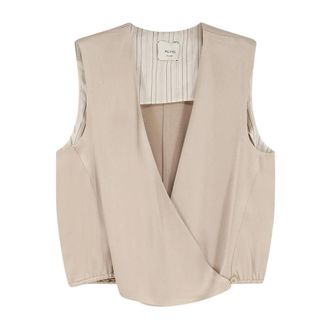 Alysi Vests, female, Pink, Size: 2XS Satin Top
