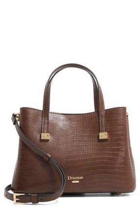 Dune London Dinky Dorrio Mini Tote Bag in Dark Brown at Nordstrom Rack