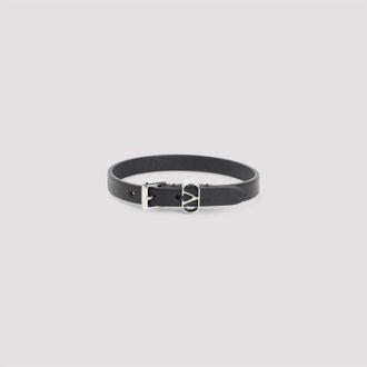 Valentino Garavani Ovalette Leather Bracelet
