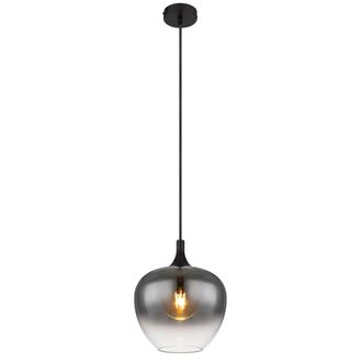 Globo Lighting L&aacute;mpara Colgante - Maxy - Negro - Vidrio - &Oslash; 24cm - E27