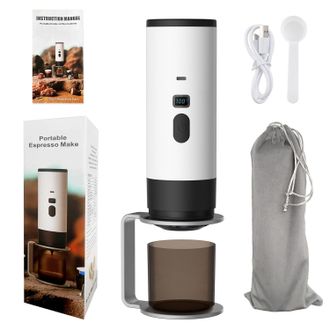 OEM Cafetera Port&aacute;til 3 En 1, Cafetera Port&aacute;til De 72 W, M&aacute;quina De Espresso Recargable De 12 V, M&aacute;quina De Espresso De C&aacute;psulas Usb, Dep&oacute;sito De Agua De 