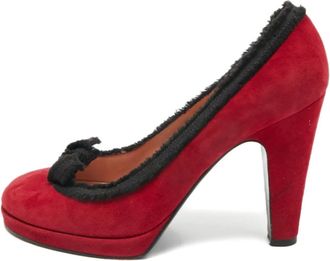 Marc Jacobs Pumps in pelle scamosciata con plateau - Rosso