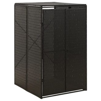 vidaXL Cobertizo Para Contenedor De Basura Rat&aacute;n Pe 70x80x117 Cm Vidaxl