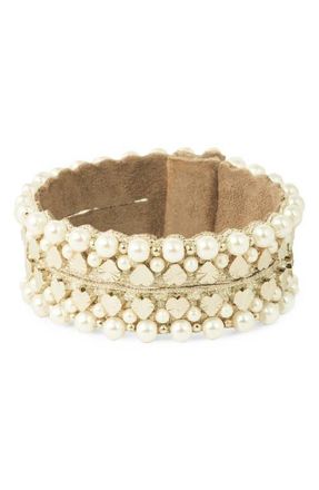Deepa Gurnani Hudson Bracelet in Silver/White at Nordstrom