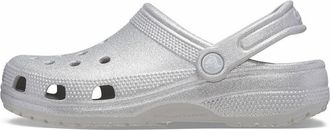 Crocs Classic Glitter Clogs Silver 205942-0IC