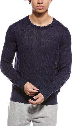 Brooks Brothers Linen Cable Crewneck Sweater