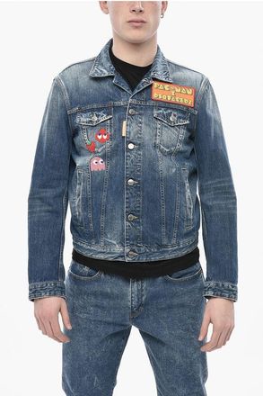 Dsquared2 PAC-MAN Denim Jacket DAN with Embroidery size 48