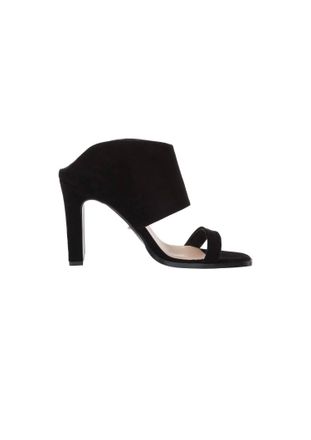 42 Gold Womens Double Strap Slip On Heels In Black