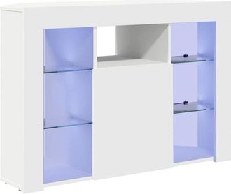 vidaXL Corner LED TV Cabinet White 100 x 40 x 68 cm Engineered Wood vidaXL