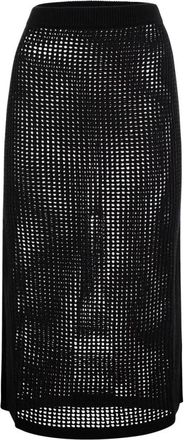 MC2 Saint Barth Darline Midi Rok - Dames - Midirokken - Zwart - XS - Katoen - Rokken