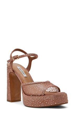 Steve Madden Liandra Ankle Strap Platform Sandal in Mocha at Nordstrom, Size 9.5