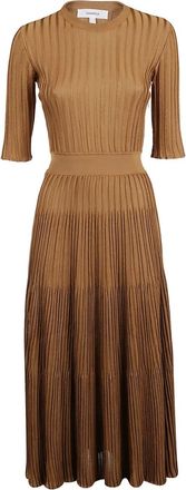 Casasola Abito midi a coste - Marrone