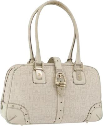 Gucci Pre-owned Vintage Handtas - Dames - Vintage Handtas - Wit - ONE Size - Leer - Vintage