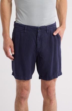 John Varvatos Johnny Flat Front Shorts in Navy at Nordstrom Rack, Size 33