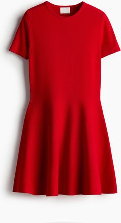 H&M Ausgestelltes Kleid - Rot