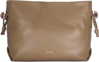 Liu Jo logo-detail zip-top shoulder bag - Beige