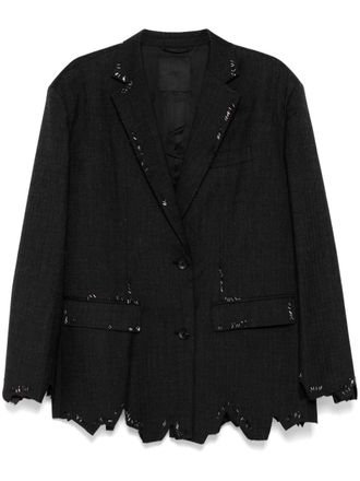 JNBY beaded blazer - women - Wool/Polyester - S - Grey