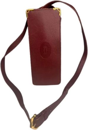 Cartier Pre-owned Vintage Bordeaux Leder Mini Schoudertas - Dames - Vintage Schoudertas - Rood - ONE Size - Leer - Vintage