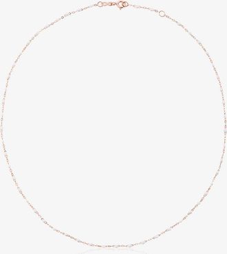Gigi Clozeau White 18kt Rose Gold Beaded Necklace - Womens - Resin/18kt Rose Gold