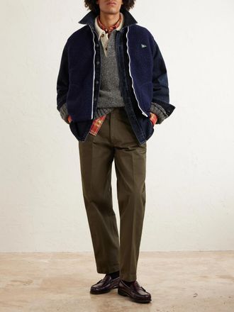 Drake's + HIM Straight-Leg Cotton-Twill Chinos