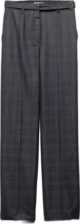Prada Pantaloni plissé con cintura - Grigio