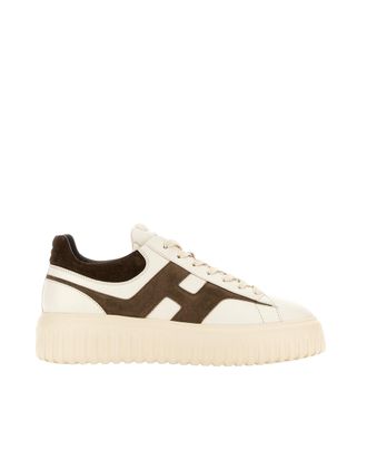 Hogan Ivory H-Stripes Nappa Leather Sneakers