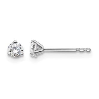 Diamond2Deal 14k Yellow Gold 1/5 ct Round Lab Grown Diamond Stud Earrings VS Clarity, G-H Color