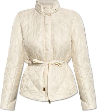 Michael Kors Ge&iuml;soleerde jas met capuchon - Dames - Zomerjassen - Beige - M - Leer - Jassen