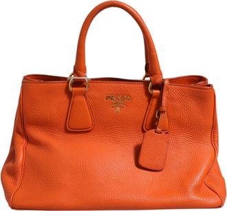 Prada Vitello Daino Leather Tote Womens Bag (Pre-Owned)