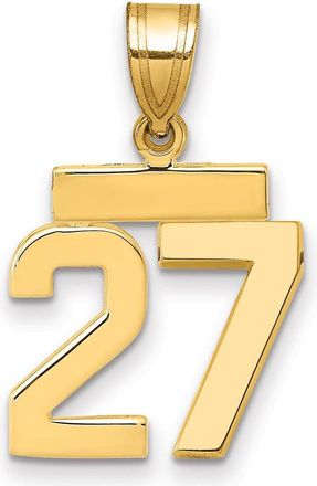 Diamond2Deal 14k Yellow Gold Small Polished Number Charm Pendant
