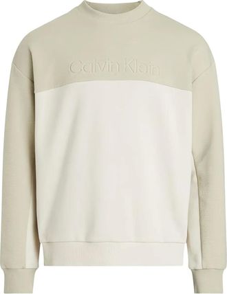 Calvin Klein Felpa con design color-block e logo - Verde