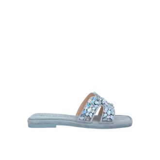 Alma En Pena Sliders, female, Blue, 7 UK, Flat sandal strap ornament
