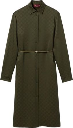 Gucci Blousejurk met klassieke kraag - Groen