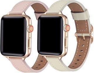 Posh Tech Set of 2 Faux Leather Watchbands in Brown at Nordstrom Rack