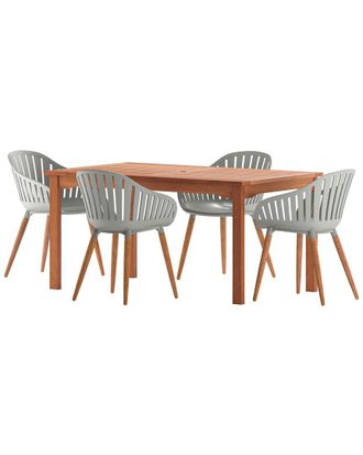 Amazonia Teak 5Pc Rectangular Patio Dining Set