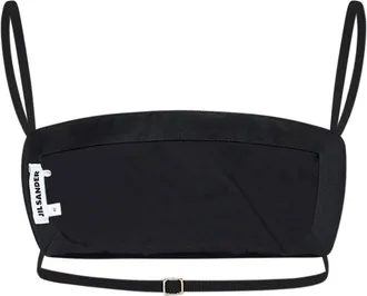 Jil Sander Womens Bralette Top Wool And Silk Faille Black Tops