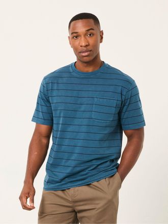 Fat Face FatFace Compton Relaxed Fit Blue Stripe Tshirt